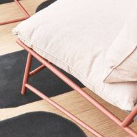 Salotto da giardino in acciaio e textilene a 4 posti, terracotta