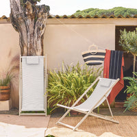 Set di 2 sedie da giardino in acciaio pieghevole multi posizioni con