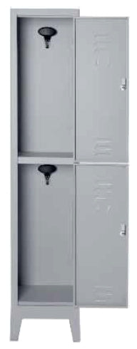 Armadio sovrapposto multispogliatoio in metallo a 2 posti cm. 36x33x180h