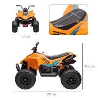 Quad per Bambini 3-8 Anni con Licenza McLaren e Fari LED, 107x71x73.5 cm, Nero e Arancione