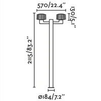 MUFFIN 2L, Lampione per Esterni, Faro Barcelona
