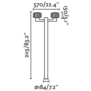 MUFFIN 2L, Lampione per Esterni, Faro Barcelona