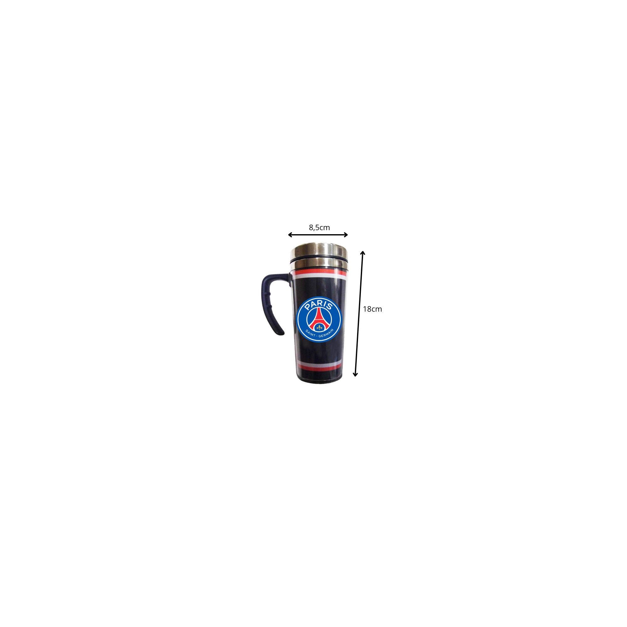 Tazza - Paris Saint Germain - Alluminio - Capacità: 450 ml