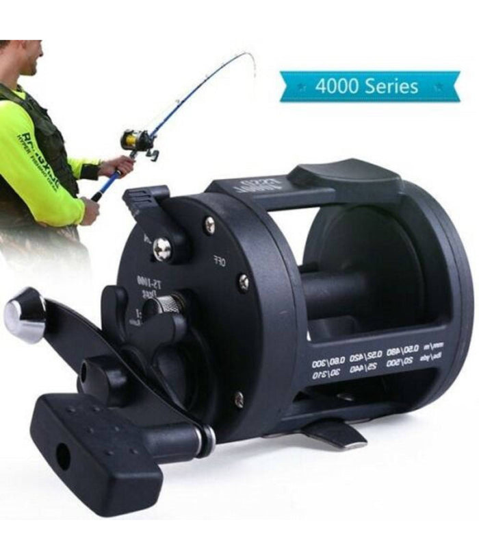 Mulinello Da Pesca A Traina Tamburo Per Acqua Salata Mano Destra Tssd 4000l         