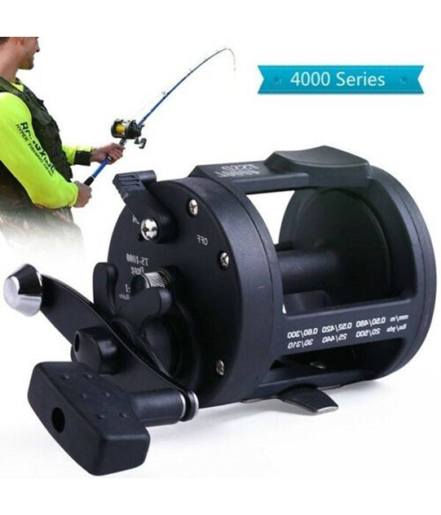 Mulinello Da Pesca A Traina Tamburo Per Acqua Salata Mano Destra Tssd 4000l         