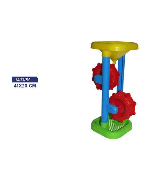 Mulino Mare Con 2 Ruote Pale Spiaggia Gioco Estate Giocattolo Bambini 41 X 20 Cm         
