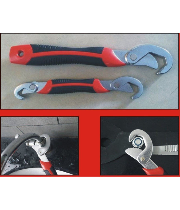 Multi Chiave Chrome Dadi Bulloni 3 In 1 Universale Autoblocco Snap N Grip 2 Pz         