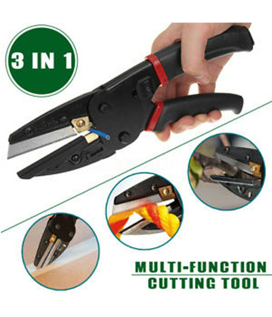Multi Cut 3 In 1 Utensile Da Taglio Forbice Pinza Ultra Potente Giardino Lavoro         