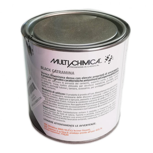 Multichimica black catramina 750ml ancorante vernice bituminosa densa