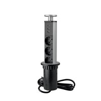 Multiconnettore estraibile Vertikal A+C, EU, Verniciato alluminio, Tecnoplastica e Alluminio.