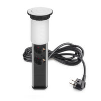 Multiconnettore estraibile Vertikal, EU, Verniciato bianco, Tecnoplastica e Alluminio.