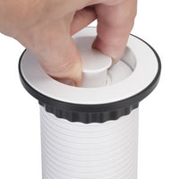 Multiconnettore estraibile Vertikal, EU, Verniciato bianco, Tecnoplastica e Alluminio.