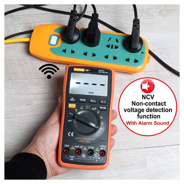 Trade Shop - Multimetro Digitale Retroilluminato Multi-test Tester Tensione Elettronico Automatico         