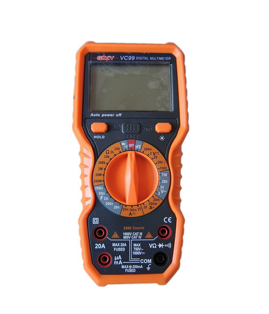 Trade Shop - Multimetro Digitale Tester Professionale Volt Ampere Farad Ohm Puntali Vc99 -