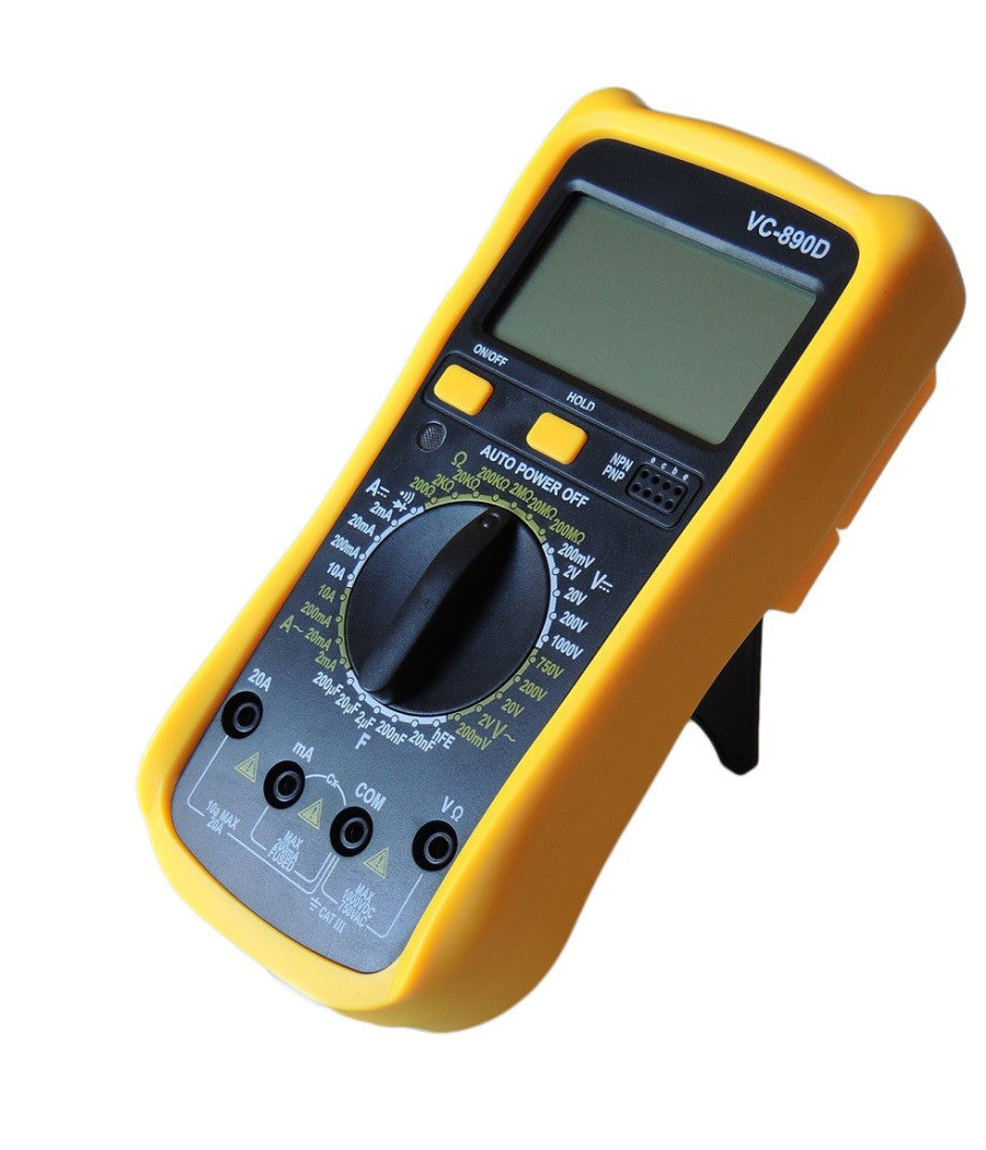 Multimetro Digitale Tester Professionale Volt Ampere Ohm Farad Puntali Vc890d         