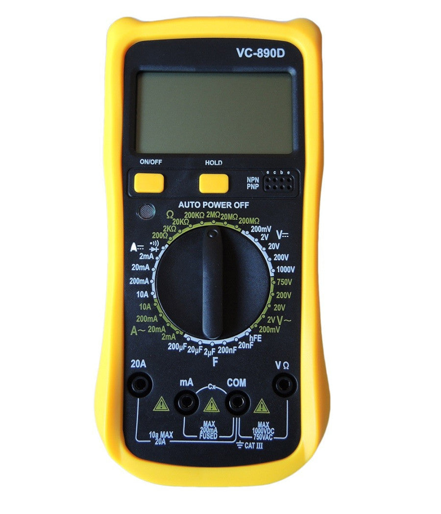 Multimetro Digitale Tester Professionale Volt Ampere Ohm Farad Puntali Vc890d         