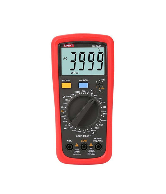 Trade Shop - Multimetro Tester Digitale Professionale Volt Ampere Farad Puntali Ut39a+ -