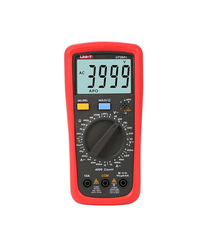Trade Shop - Multimetro Tester Digitale Professionale Volt Ampere Farad Puntali Ut39a+ -