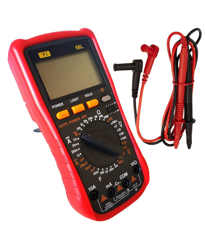 Multimetro Tester Digitale Professionale Volt Ampere Farad Puntali Yi-58l         