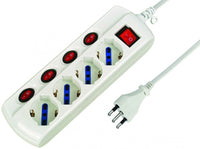 MULTIPRESA 4P BIP/SCHUKO C/5 INTERR FIG.5