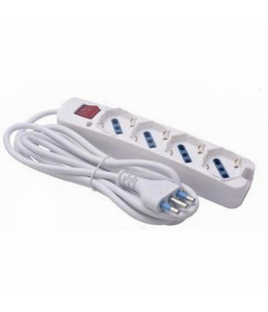 Multipresa 4 Uscite Universali Con Interruttore Luminoso Spina 16a Cavo 3mt 80190n         