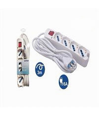Multipresa 4 Uscite Universali Con Interruttore Luminoso Spina 16a Cavo 3mt 80190n         