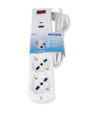 Multipresa 5 In 1 Usb A + C + 3 Prese Per Schuko / Bipasso / Eu Cavo 1.5mt 80081         