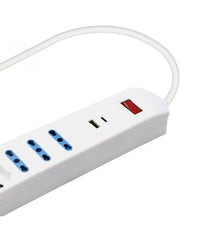 Multipresa 7 In 1 Usb A + C + 3 Prese Per Bipasso + 2 Schuko/eu Cavo 1,5mt 80080         
