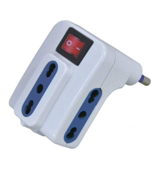 Multipresa Adattatore Elettrico Tripla Spina 16a E 3 Prese 16a Con Interruttore         