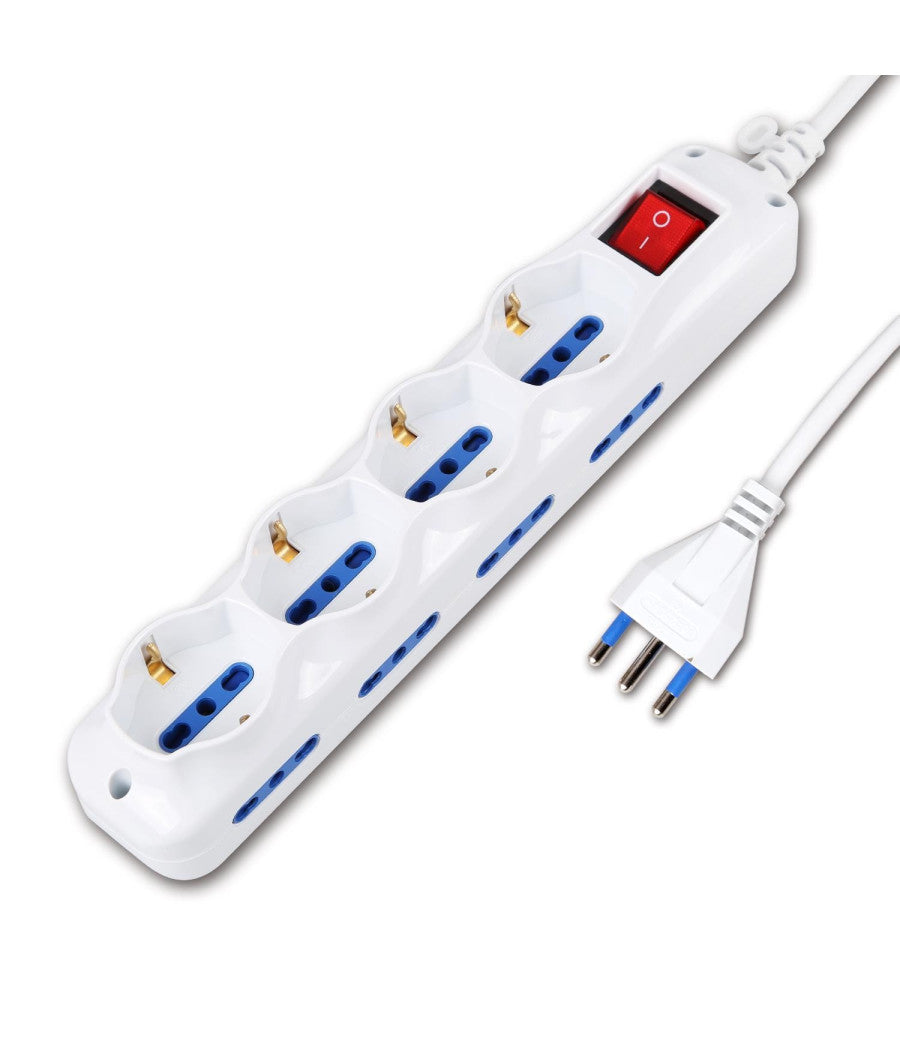 Multipresa Ciabatta 12 Posti Ciabatta Prese Bipasso 220v 4 Shuko         