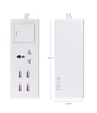 Multipresa Ciabatta Elettrica Con 1 Prese Universali 4 Usb Con Interruttore         