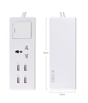 Multipresa Ciabatta Elettrica Con 1 Prese Universali 4 Usb Con Interruttore         