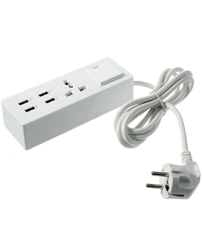 Multipresa Ciabatta Elettrica Con 1 Prese Universali 4 Usb Con Interruttore         