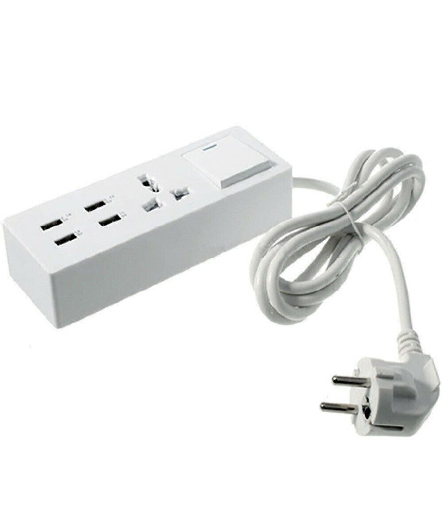 Multipresa Ciabatta Elettrica Con 1 Prese Universali 4 Usb Con Interruttore         