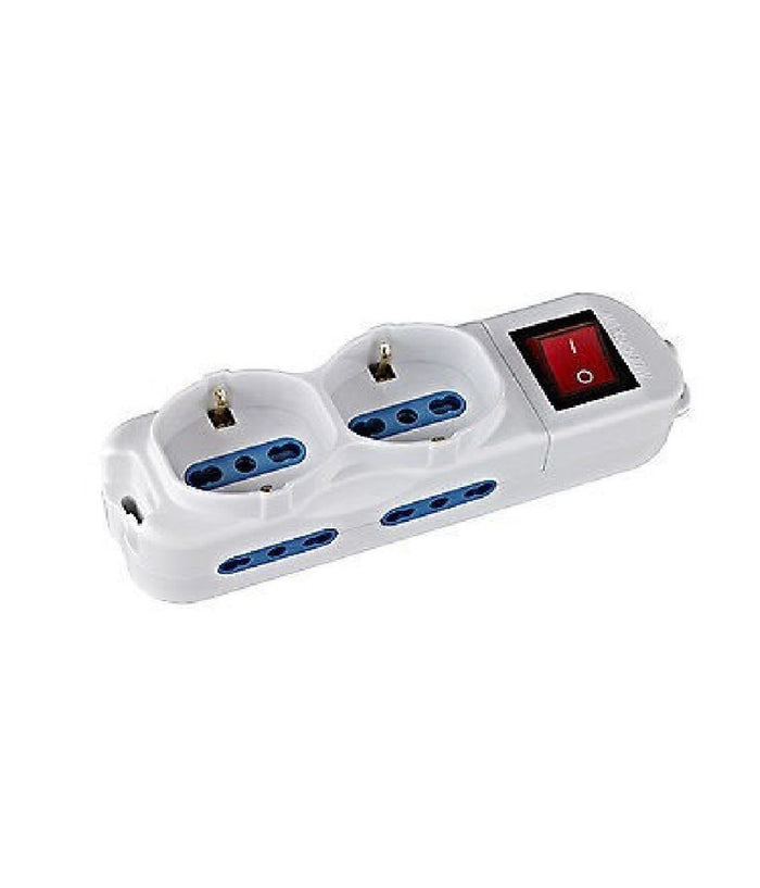 Multipresa Elettrica Ciabatta 6 Posti Con Interruttore Cavo 1,5mt Con Spina 16a         