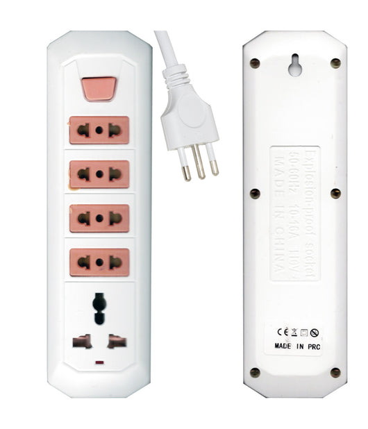 Multipresa Italia Usa Eu Schuko Bipasso 5 Posti Ciabatta Interruttore Americana         