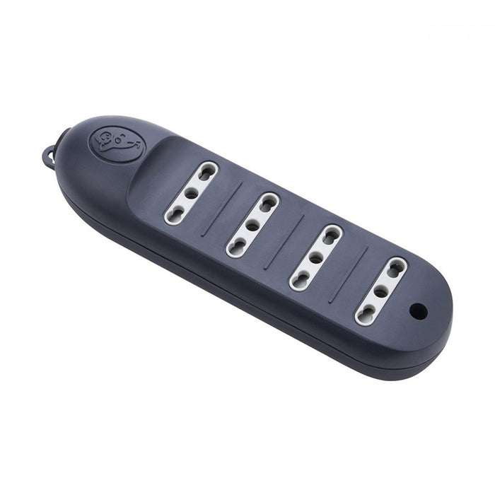 Multipresa nera da 4 posti senza interruttore e senza cavo