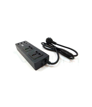 Multipresa Presa Universale 2 Spine Uk Ita 4 Usb 2.1a 1a 5v Interruttore Nero         