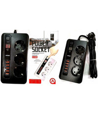 Multipresa Presa Universale 3 Spine 5 Usb 3.4a 5v Interruttore 220v 2500w 10a         