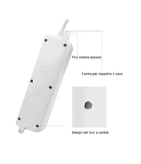 Multipresa Scarpetta Ciabatta Elettrica 4 Posti 10/16a Bipasso Con Interruttore         