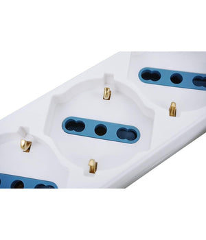 Multipresa Shuko Bipasso 10 E 16 Amp 3 Posti Ciabatta Elettrica Con Interruttore         