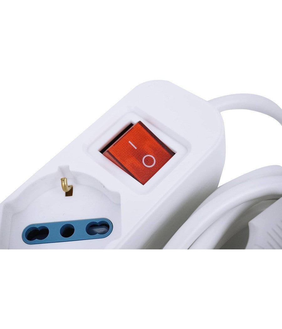 Multipresa Shuko Bipasso 10 E 16 Amp 4 Posti Ciabatta Elettrica Con Interruttore         