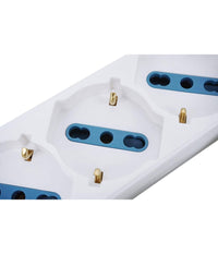 Multipresa Shuko Bipasso 10 E 16 Amp 5 Posti Ciabatta Elettrica Con Interruttore         