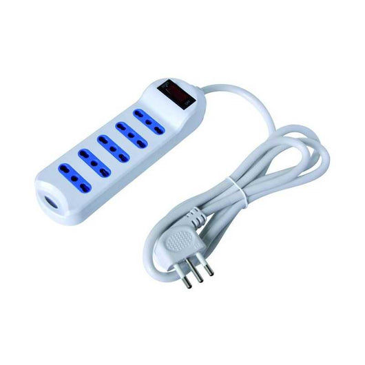 Multiprese 5 Prese con Interruttore Bipasso Sp.90° 10A