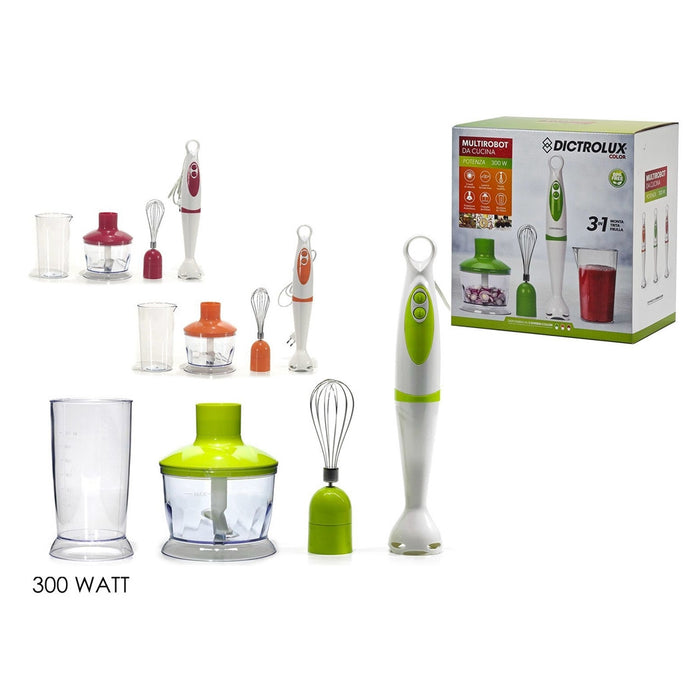 Trade Shop - Multirobot Mixer Mixplus Elettrico 3in1 300w Assortito Monta Frulla Tritatutto -