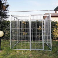 Recinto per cani perimetro e predisposizione alla copertura box modulare metri 2 x 2 viteria compresa