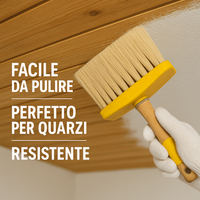 Plafone manico gomma quarzi vernici silossaniche setole in poliestere 50x150 mm