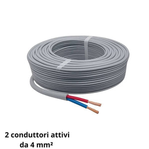 Cavo elettrico fg16or 2x4 mm² grigio 0,6/1 kv matassa 100 metri