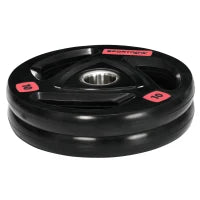 Set di 2 Dischi Pesi da 10kg in Acciaio con Rivestimento in Gomma per Bilanciere