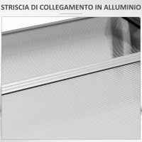 Tettoia Moderna in Policarbonato, Alluminio e PP per Balconi, Finestre e Porte, 110x60x18 cm
